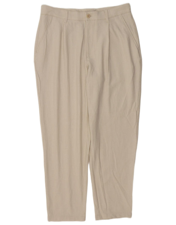 Zara Herre Pegged Chino Bukser EU 42 Large W32 L28 Off White