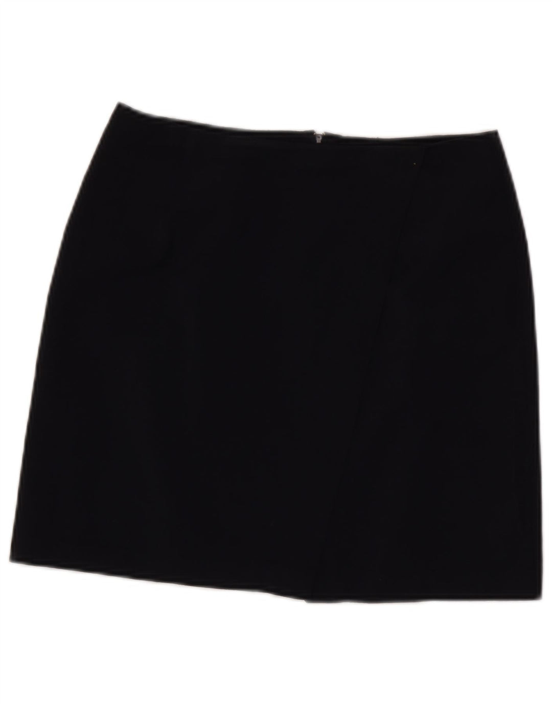 Benetton Dame Mini Nederdel IT 44 Medium W28 Marineblå Virgin Wool