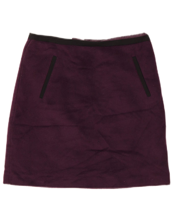 MARKS & SPENCER Mininederdel til kvinder UK 10 Small W28 Purple Polyester