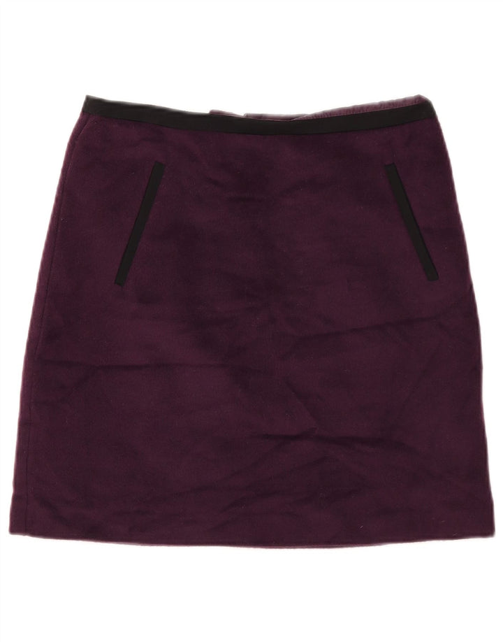 MARKS & SPENCER Mininederdel til kvinder UK 10 Small W28 Purple Polyester