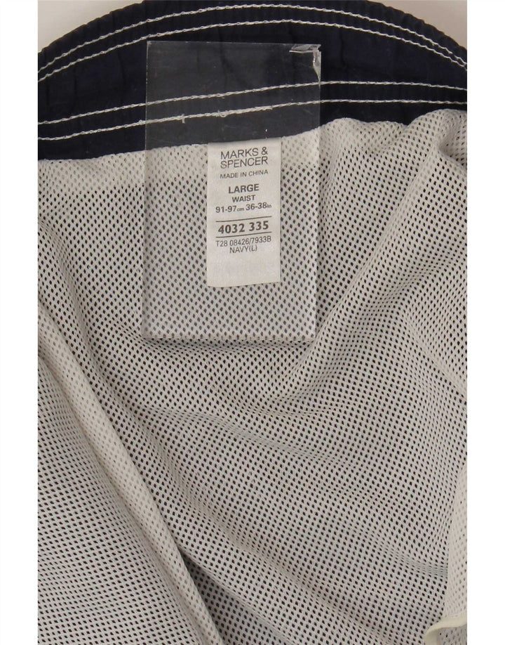 Marks & Spencer Badeshorts til mænd store marineblå polyester