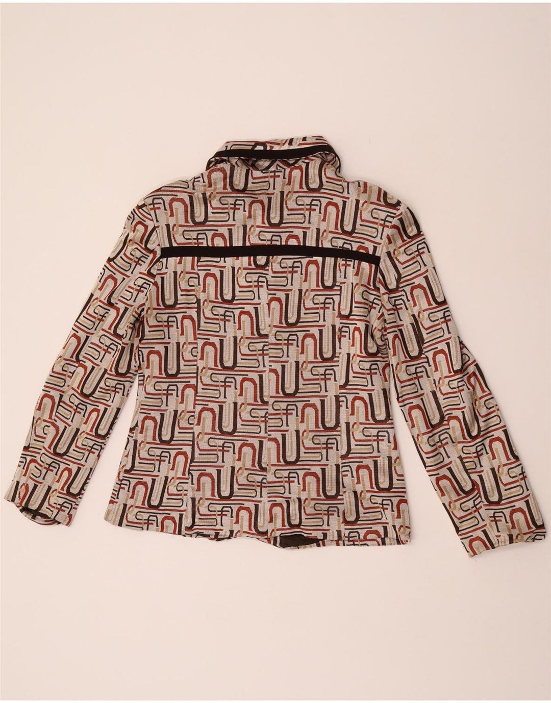 Swish Dame 5-knaps blazerjakke UK 14 Medium Beige Geometrisk