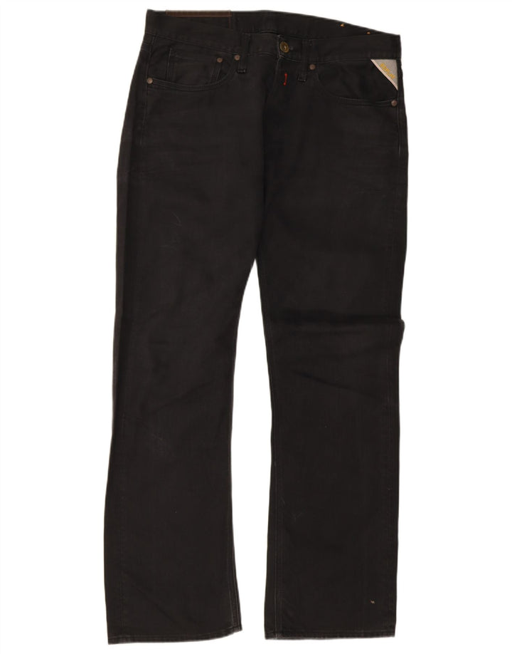 Replay Herre Bootcut Jeans W33 L32 Sort Bomuld