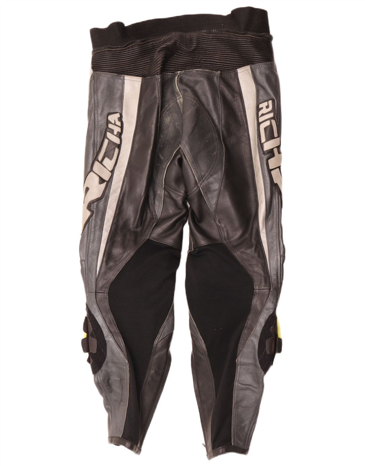 Richa Herre Læderbukser EU 52 Large W34 L29 Sort Colourblock