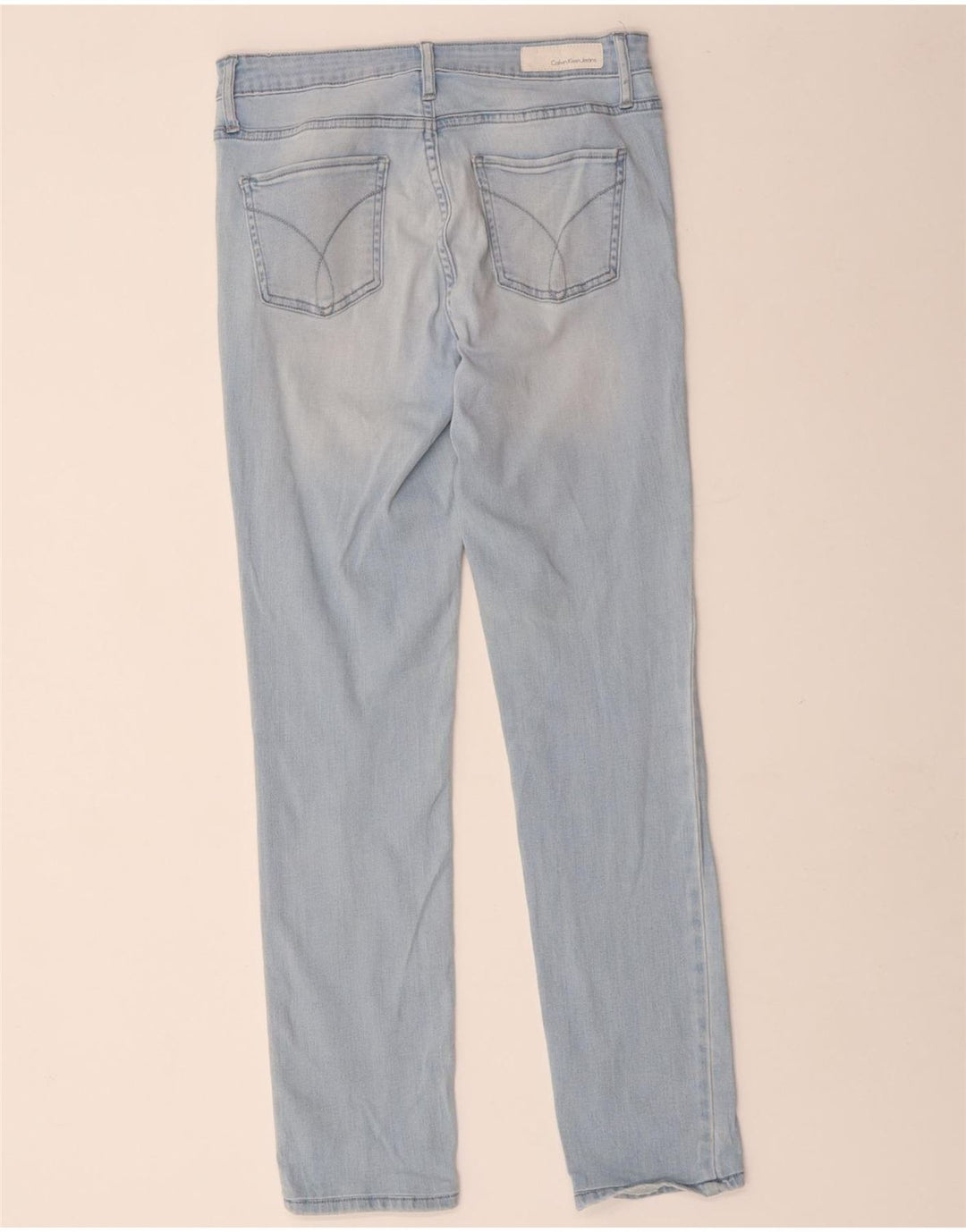 Calvin Klein Dame Slim Jeans W30 L30 Blå Bomuld