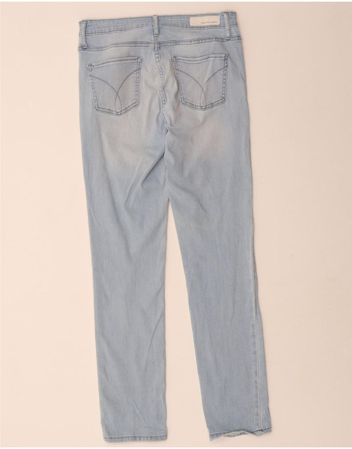 Calvin Klein Dame Slim Jeans W30 L30 Blå Bomuld