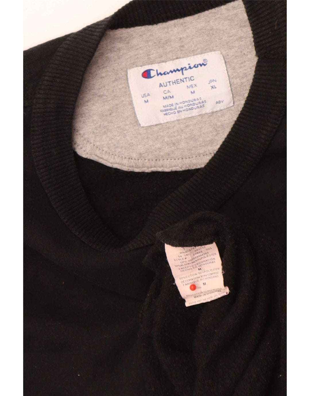 Champion Herre Sweatshirt Jumper Medium Sort Bomuld