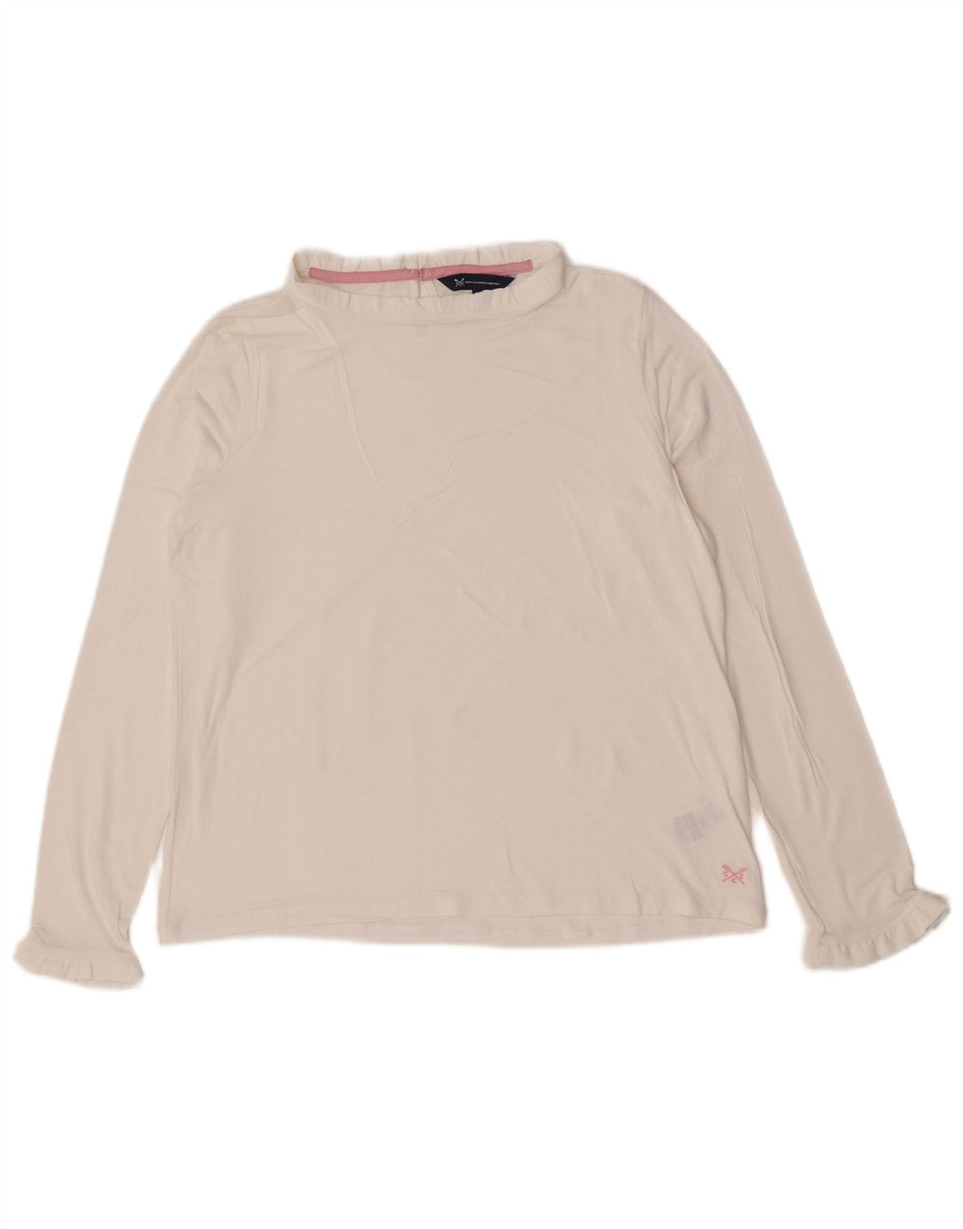 Crew Clothing Dame Top Langærmet UK 12 Medium White Modal