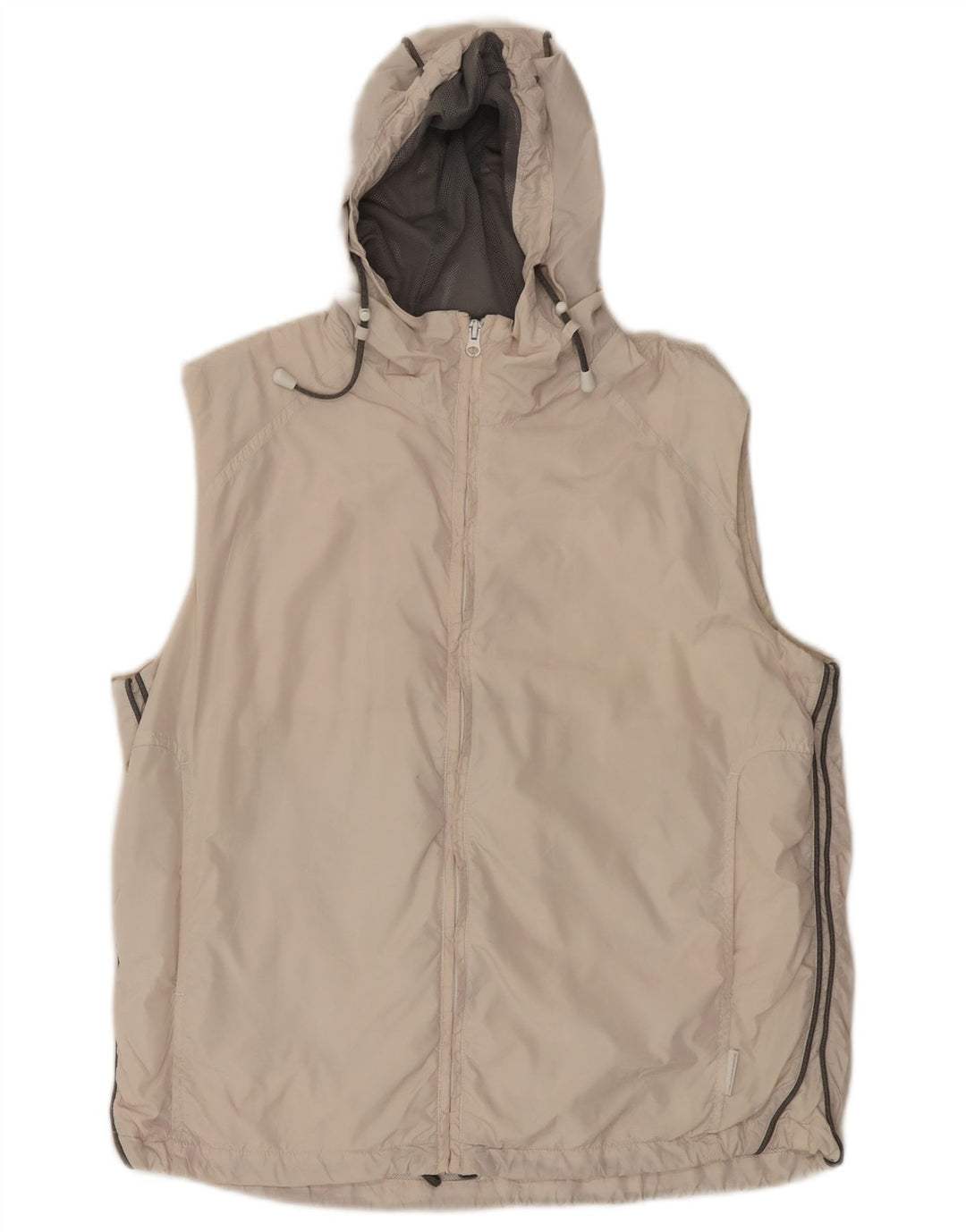 Diadora Dame Oversized Hætte Gilet UK 16 Stor Beige Polyamid