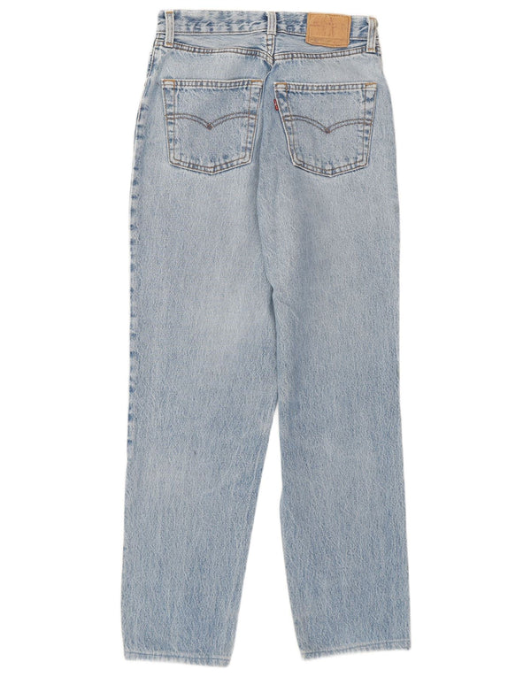 Levi's Womens 501 Straight Jeans W28 L27 Blue Cotton