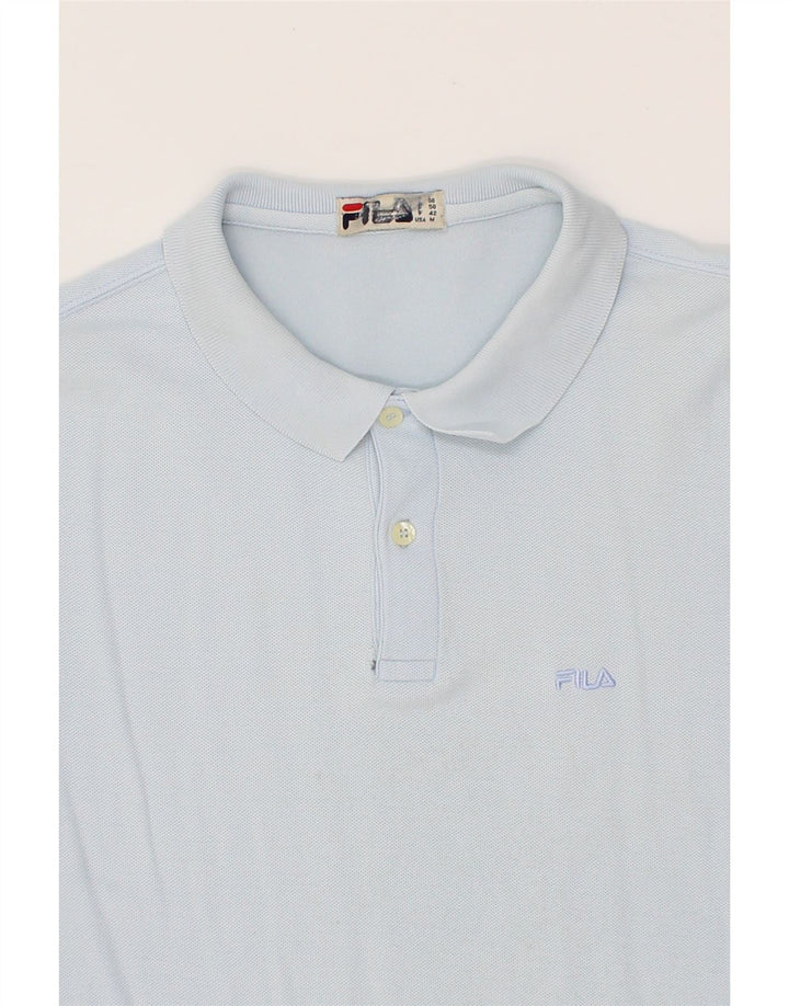 FILA Mens Polo Shirt IT 50 Medium Blue Vintage Fila and Second-Hand Fila from Messina Hembry 
