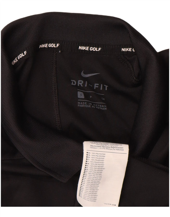 Nike Dri Fit poloshirt til mænd, lille sort polyester