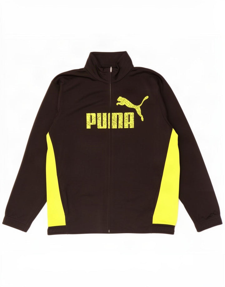 Puma Herre grafisk træningsdragt Topjakke XL Sort Colourblock Polyester