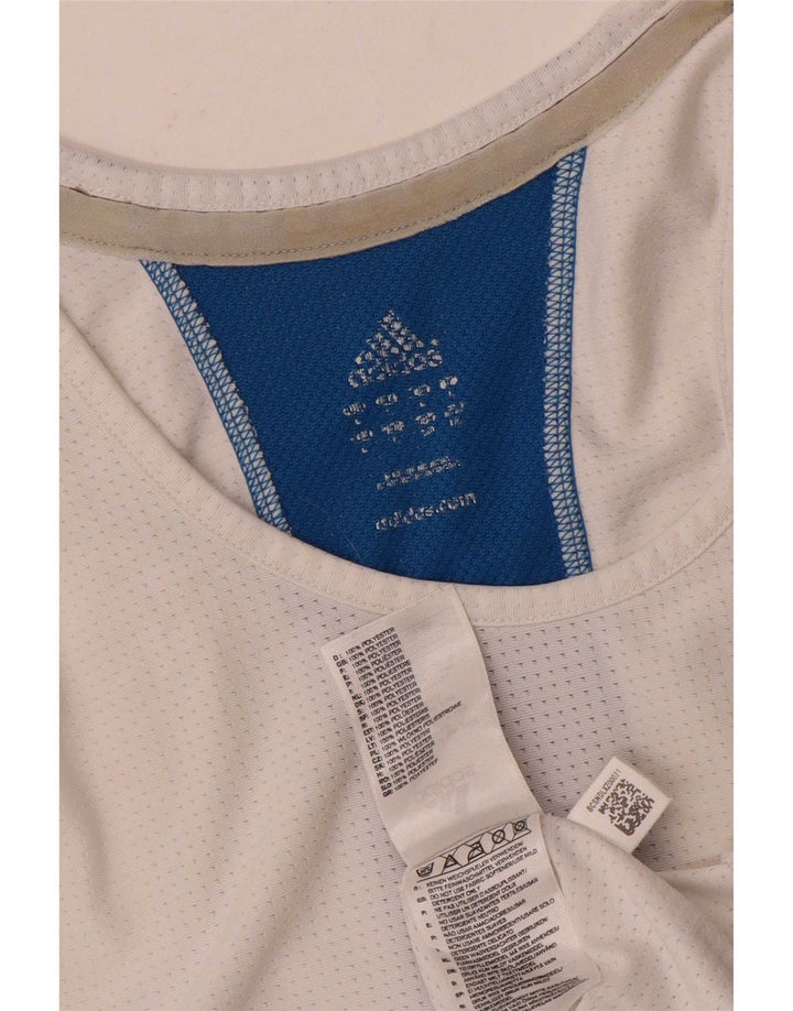 Adidas Herre Climacool Vest Top Stor Hvid Colourblock Polyester