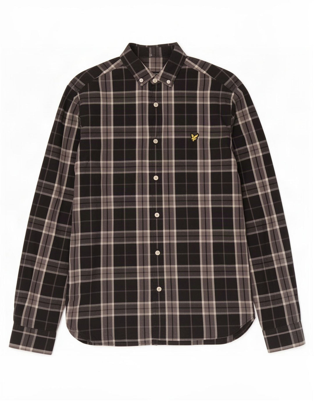 Lyle & Scott herreskjorte lille sort ternet bomuld