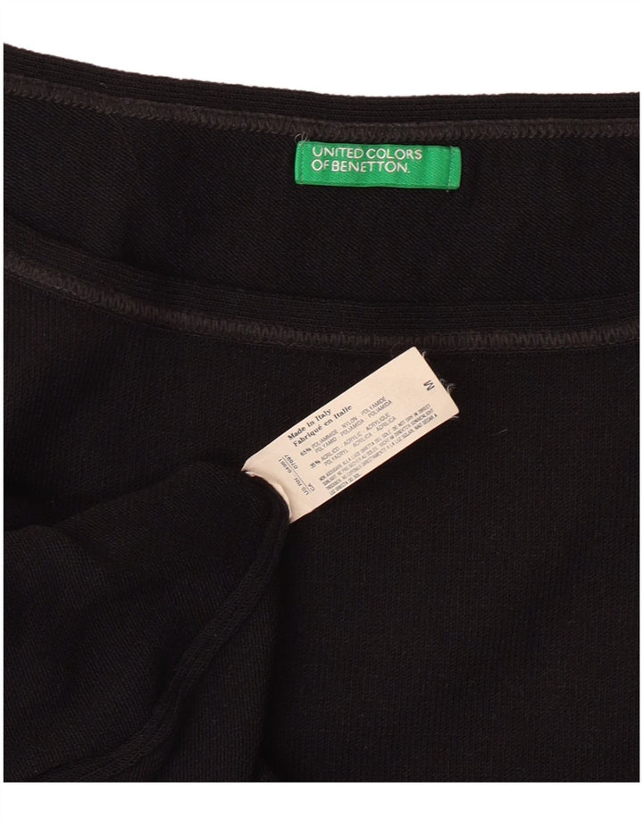 BENETTON Womens Crop Vest Top UK 12 Medium Sort Polyamid