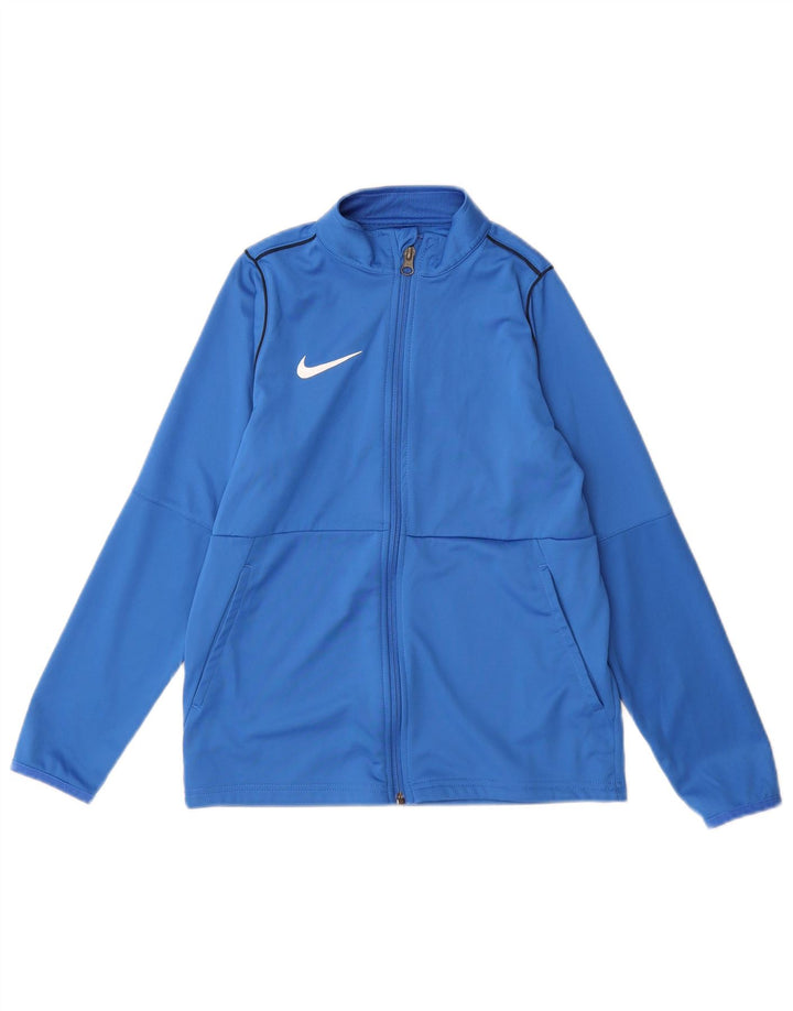 Nike drenge Dri Fit træningsdragt topjakke 10-11 år mellemblå polyester