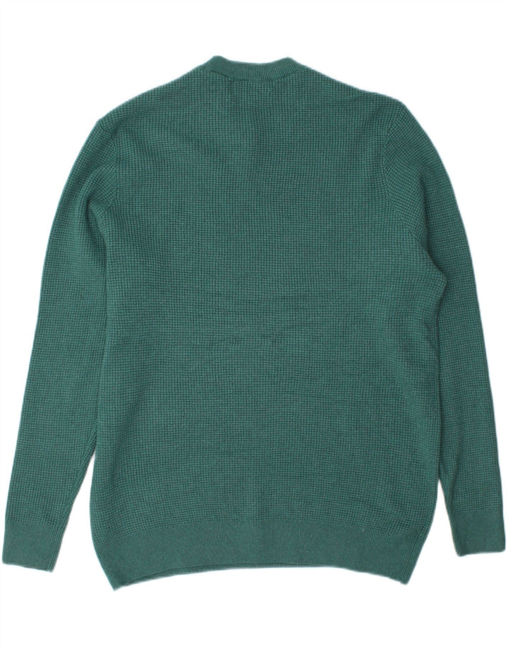 Marks & Spencer Herre sweater med rund hals, stor grøn polyester