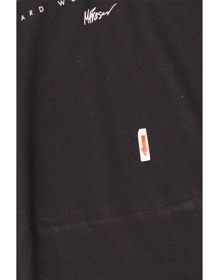 Nike Herre Dri Fit grafisk T-shirt Top Medium Sort Bomuld