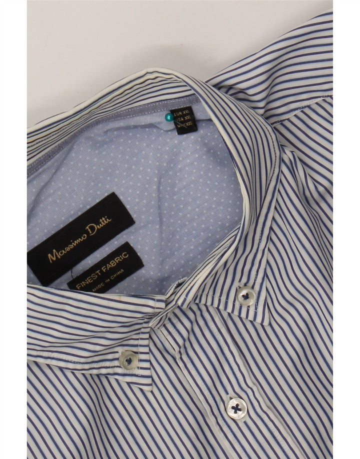 Massimo Dutti Herreskjorte 2XL Blå Stribet