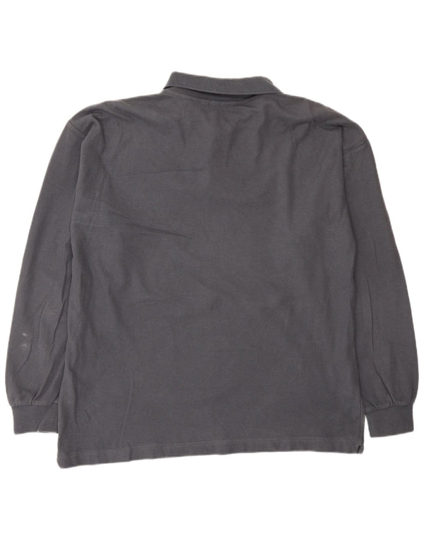 DIADORA Langærmet herre poloshirt IT 48 Mellemgrå bomuld