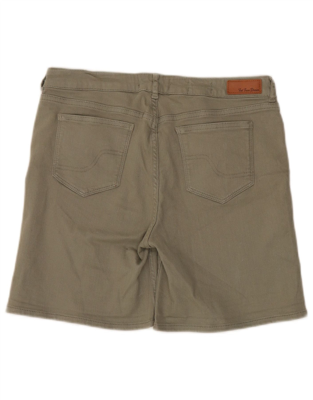 Fat Face Dame Denim Shorts UK 12 Medium W32 Khaki Cotton