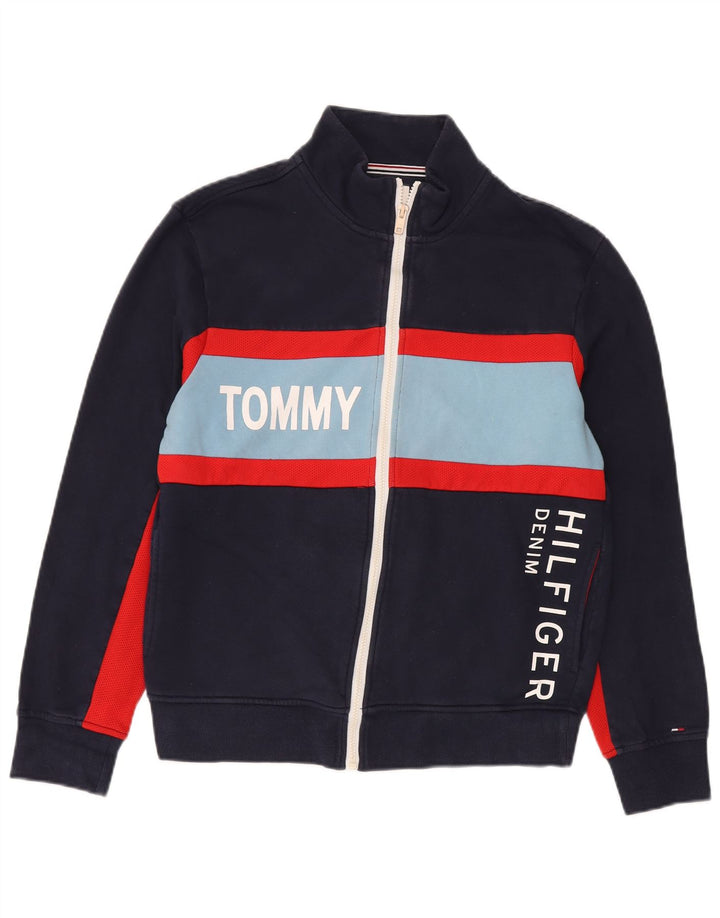 Tommy Hilfiger Herre træningsdragt Top jakke Medium Navy Blue Colourblock