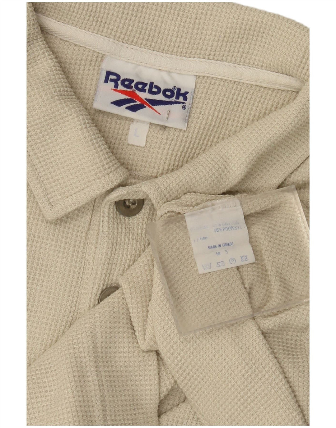 Reebok Poloskjorte til mænd Stor Beige Bomuld