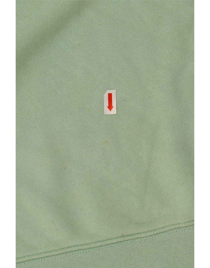 ADIDAS Dame Oversized Crop Hoodie Jumper UK 8 Lille grøn bomuld