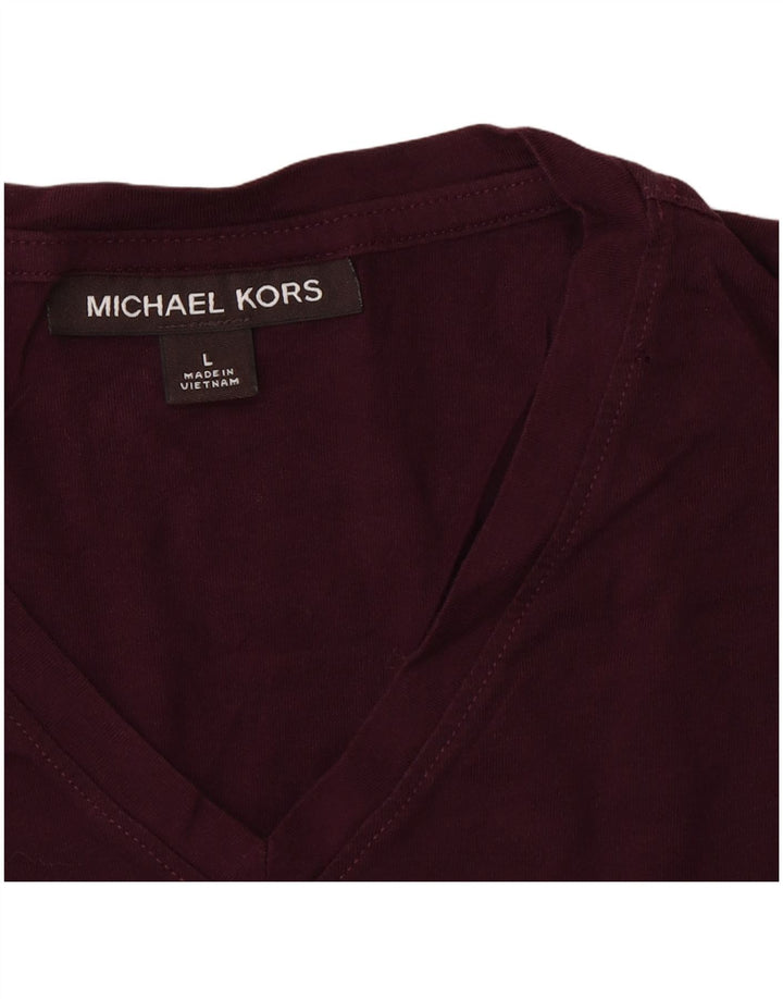 MICHAEL KORS Herre T-Shirt Top Stor Burgundy
