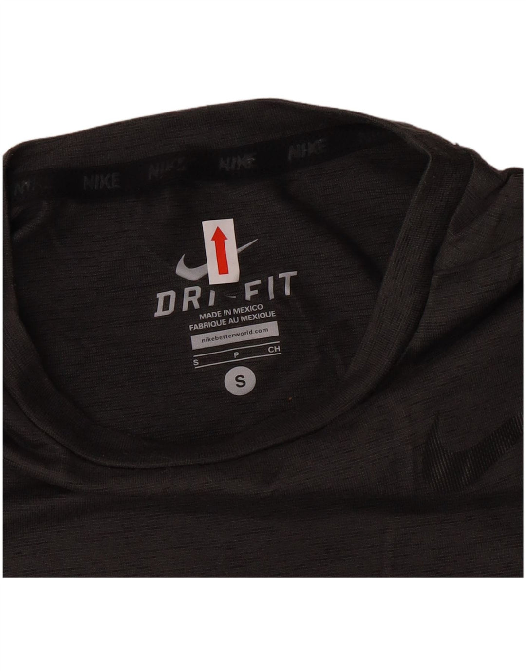Nike Herre Dri Fit T-shirt Top Lille grå Flecked Polyester