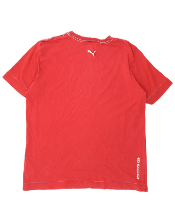 Puma Herre Grafisk T-Shirt Top Medium Rød