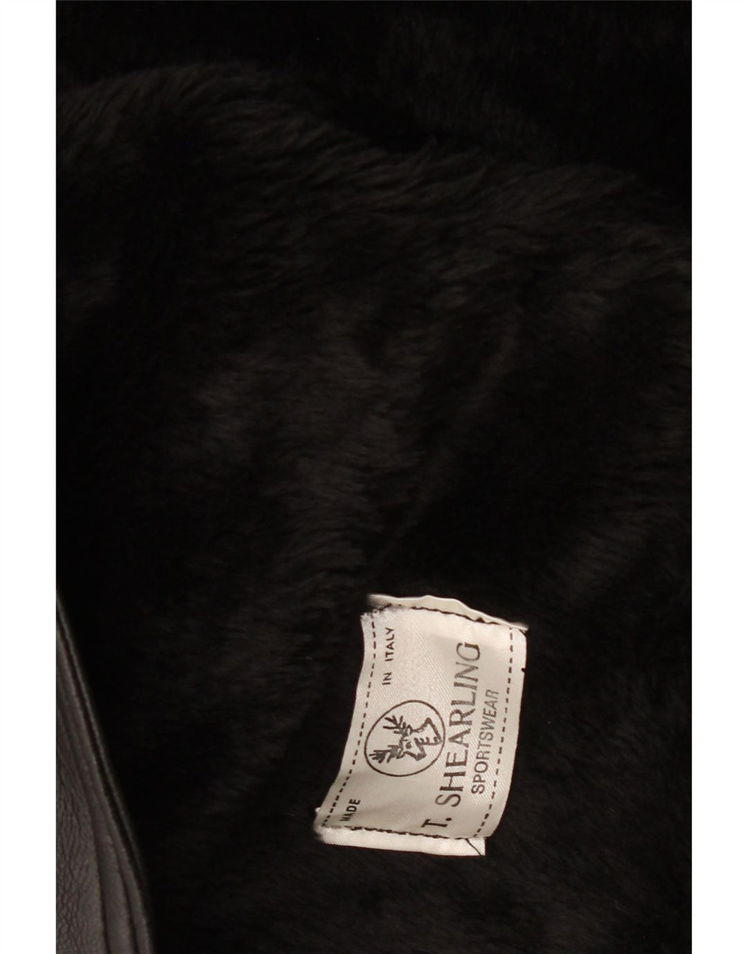 Vintage Herre Shearling Jacket IT 38 Medium Black Shearling