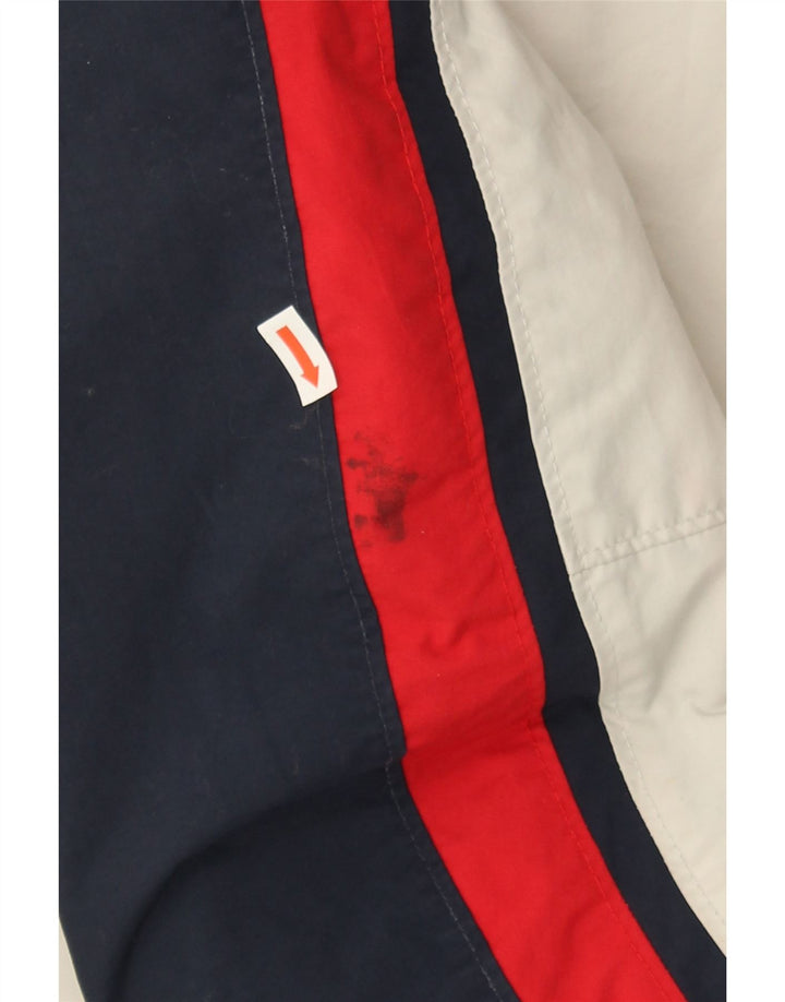 COLUMBIA Boys Hooded Windbreaker Jacket 14-15 Years  White Colourblock Vintage Columbia and Second-Hand Columbia from Messina Hembry 
