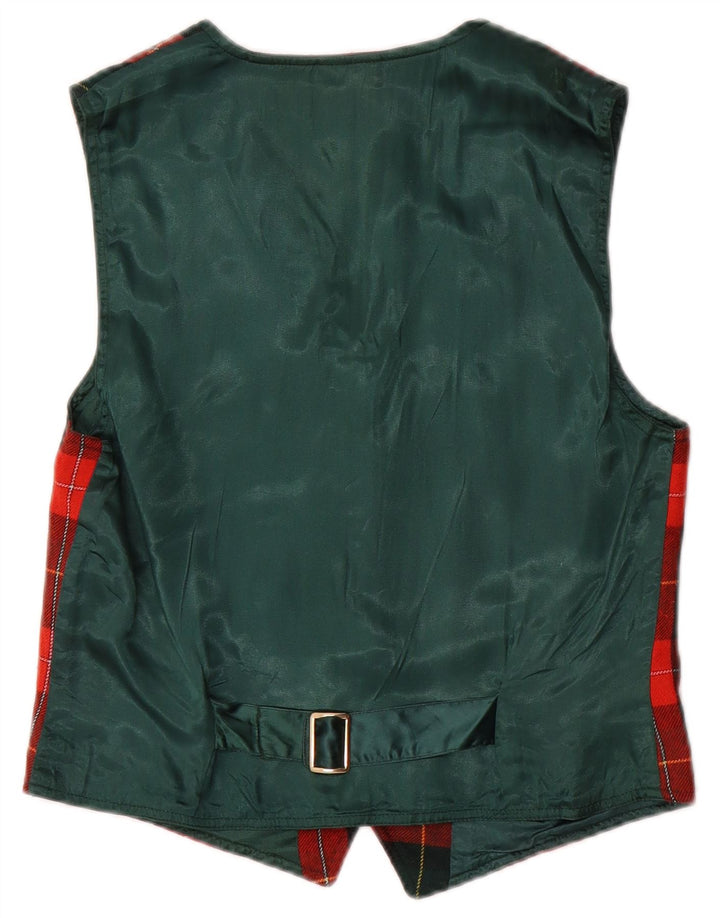 Laura Biagiotti pigevest 9-10 år rødternet uld