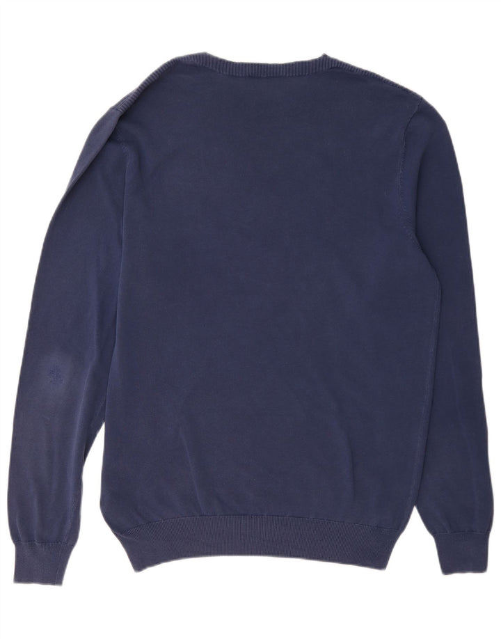 Massimo Dutti Herre Crew Neck sweater Medium Navyblå Bomuld