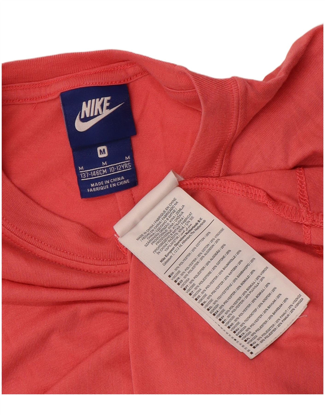Nike Girls T-Shirt Top 10-11 år Medium Pink Polyester