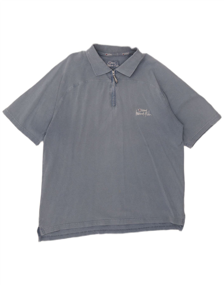 Weird Fish Herre Polo Shirt Medium Blue Bomuld
