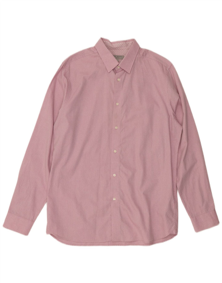 Ted Baker Herreskjorte str. 4 Large Pink Argyle/Diamond Cotton