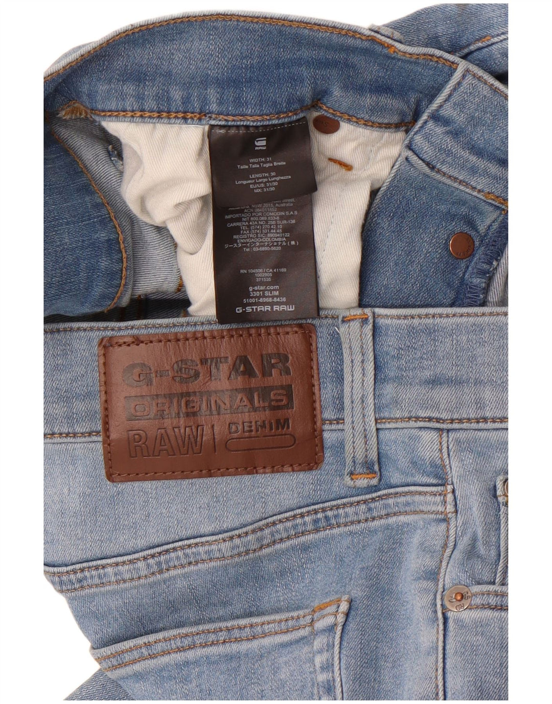 G-Star Slim Jeans til mænd W31 L30 blå bomuld