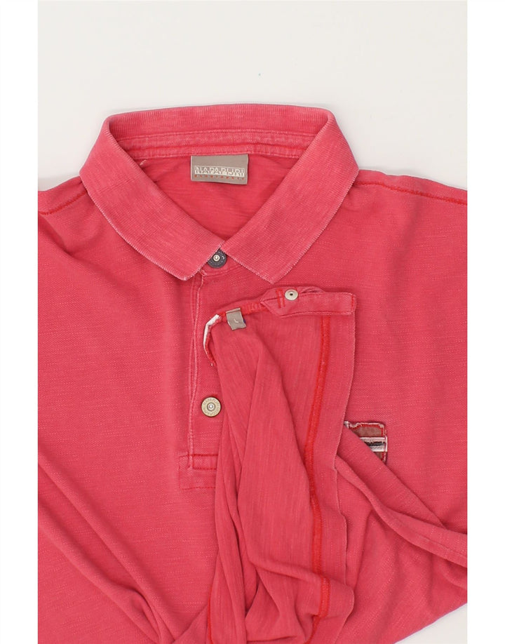 NAPAPIJRI Mens Polo Shirt Large Pink Vintage Napapijri and Second-Hand Napapijri from Messina Hembry 