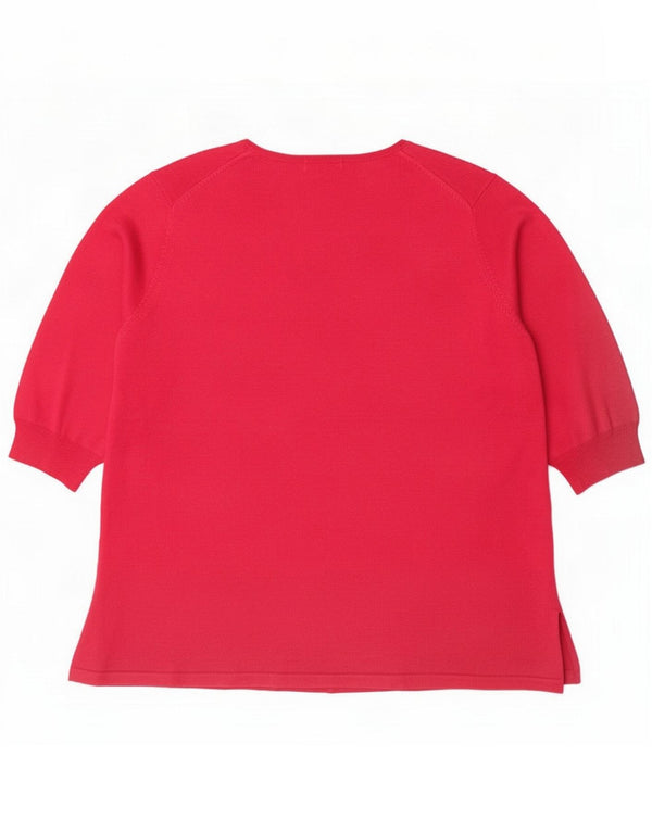 Marks & Spencer dametop 3/4 ærmer UK 26/28 3XL Pink Bomuld
