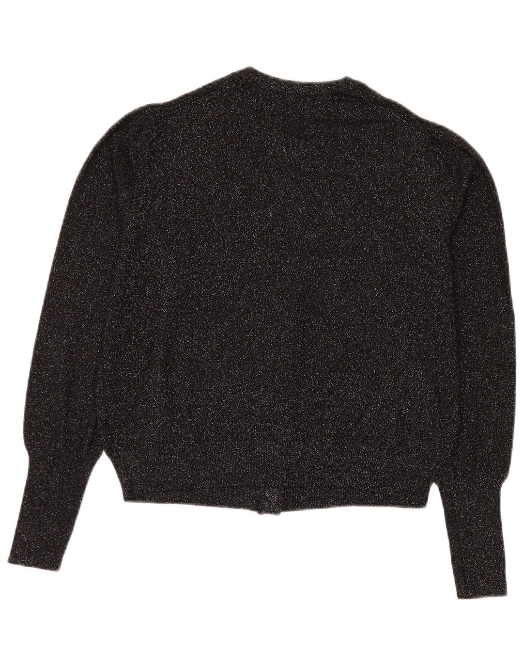 Marks & Spencer Dame Cardigan Sweater UK 14 Stor Sort Viscose
