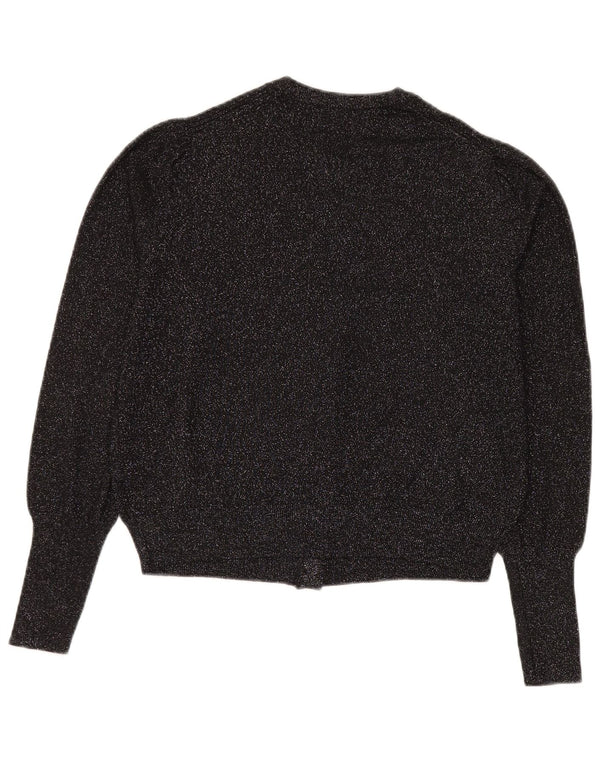 Marks & Spencer Dame Cardigan Sweater UK 14 Stor Sort Viscose
