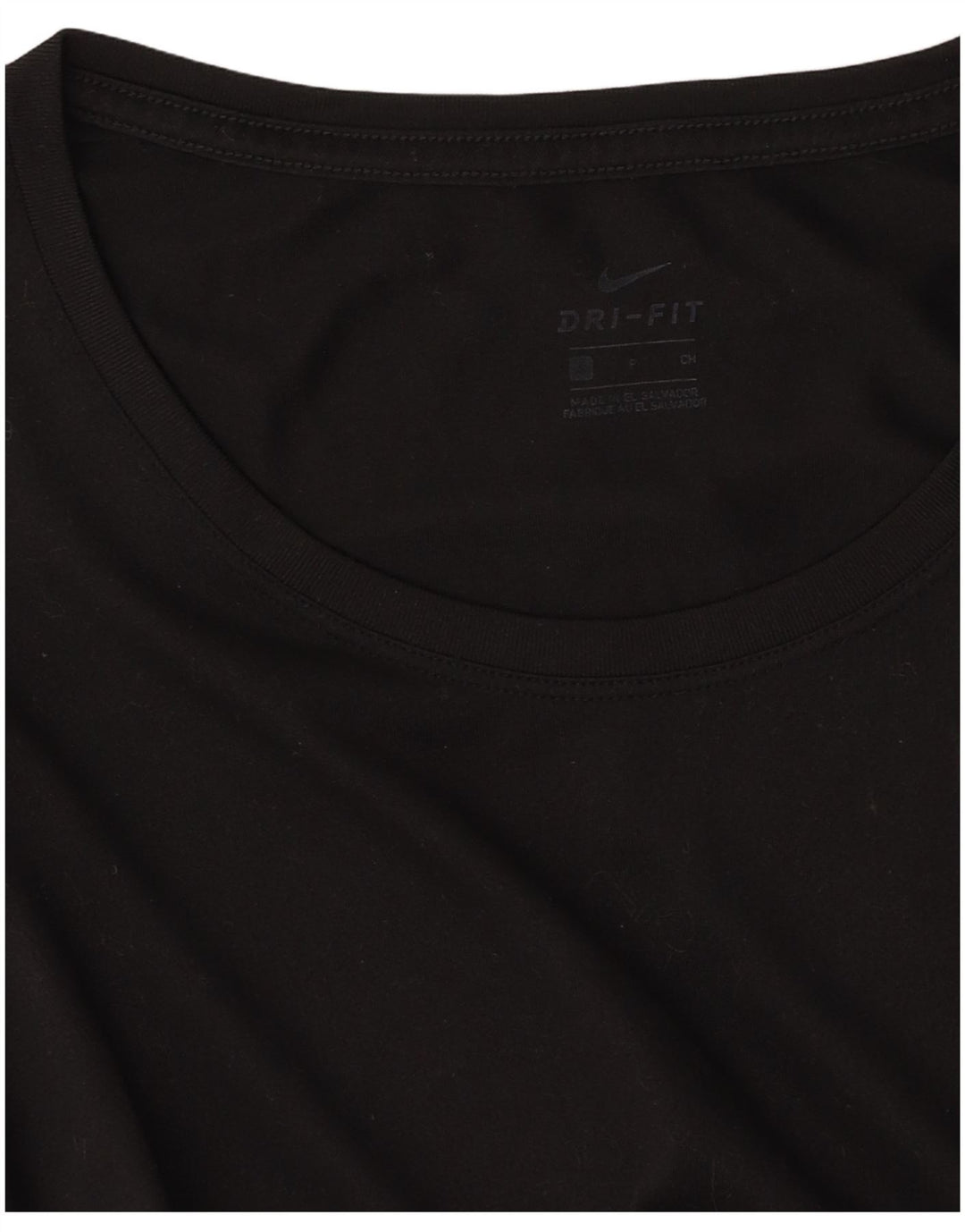 NIKE Dame Dri Fit T-Shirt Top UK 10 Lille Sort