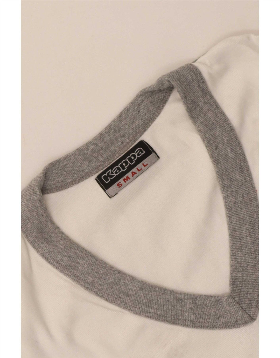 Kappa Dame T-Shirt Top UK 8 Small White Colourblock