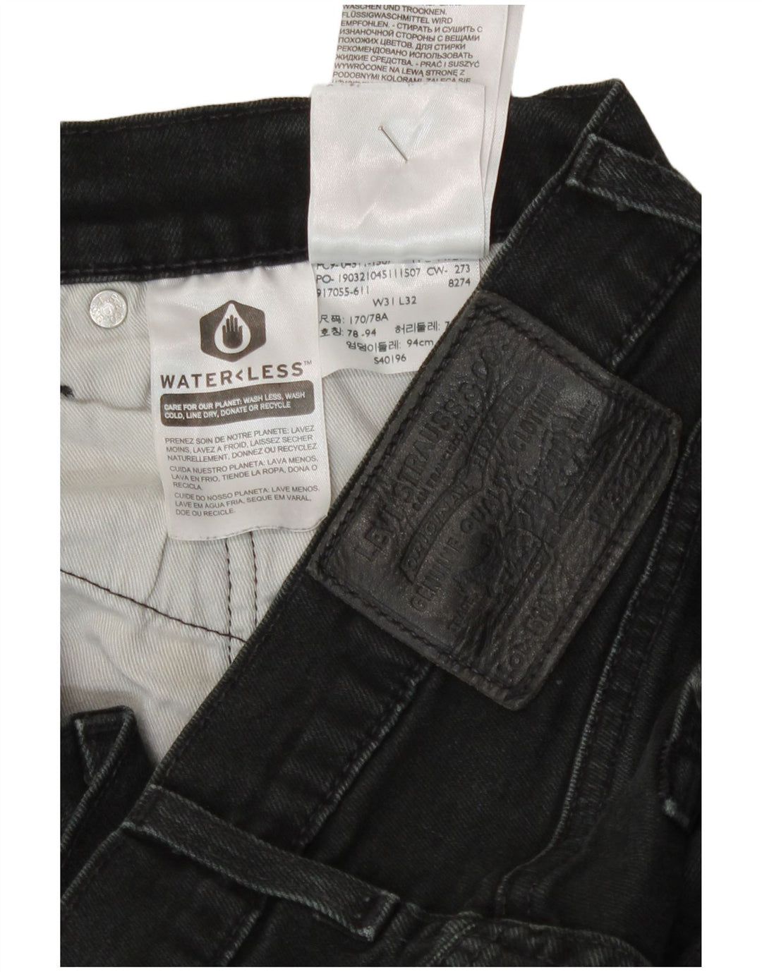 Levi's Herre 511 Slim Jeans W31 L26 Sort Bomuld