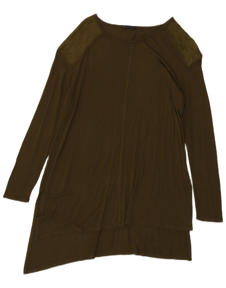 Zara Dame Jumper Dress UK 16 Large Khaki
