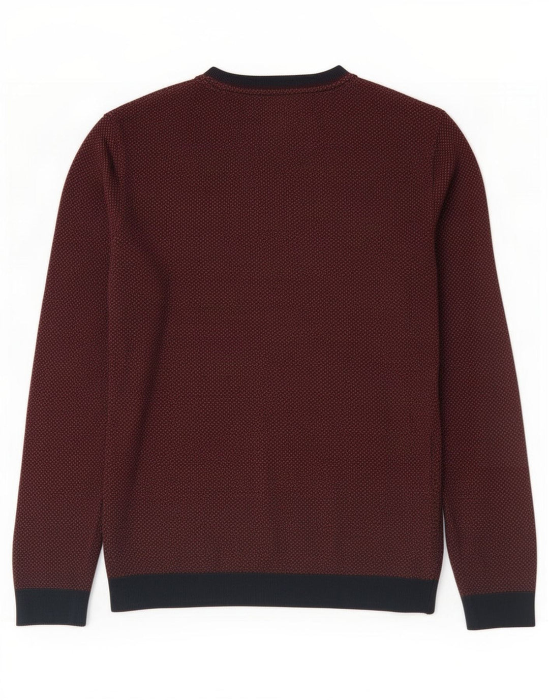 Ted Baker Herre V-hals sweater Størrelse 2 Lille brun geometrisk bomuld