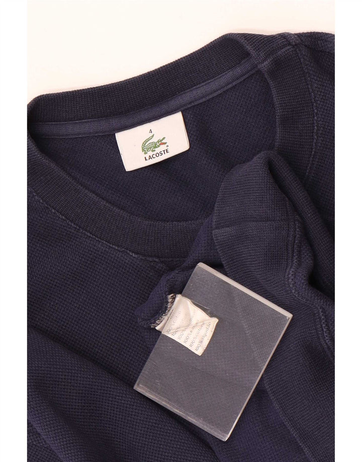 Lacoste Herre Sweatshirt Jumper Størrelse 4 Medium Navyblå Bomuld